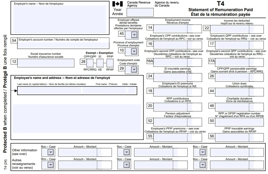 How to Prepare a T4 Slip 1 t4 slip in canada