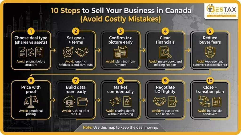 How to Sell Your Business in Canada (2026): 10 Steps to Avoid Costly Mistakes 2 10 Steps to sell business in canada