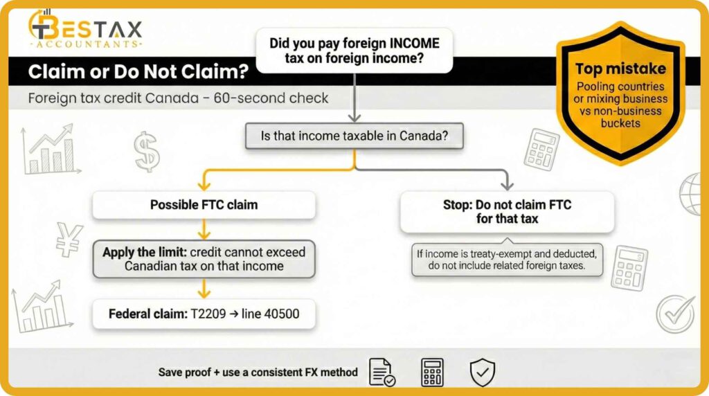 Foreign Tax Credit in Canada Explained: What It Is, How It Works, and Who Can Claim It 3 The “Claim or Do Not Claim” Reality Check