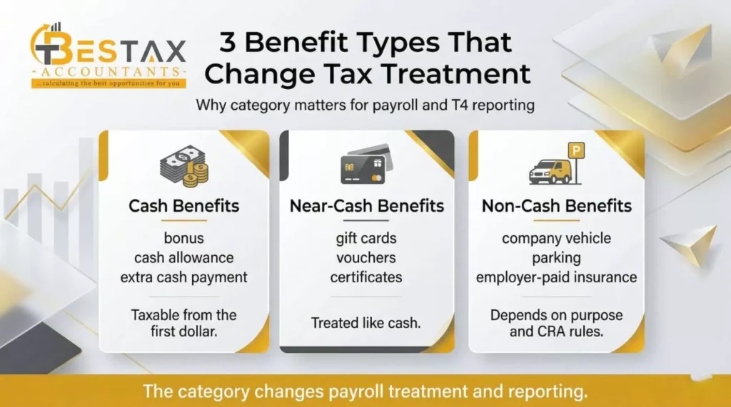What Are Taxable Benefits in Canada?2026 Guide for Employees & Employers 2 3 benefits types that changes the tax treatment