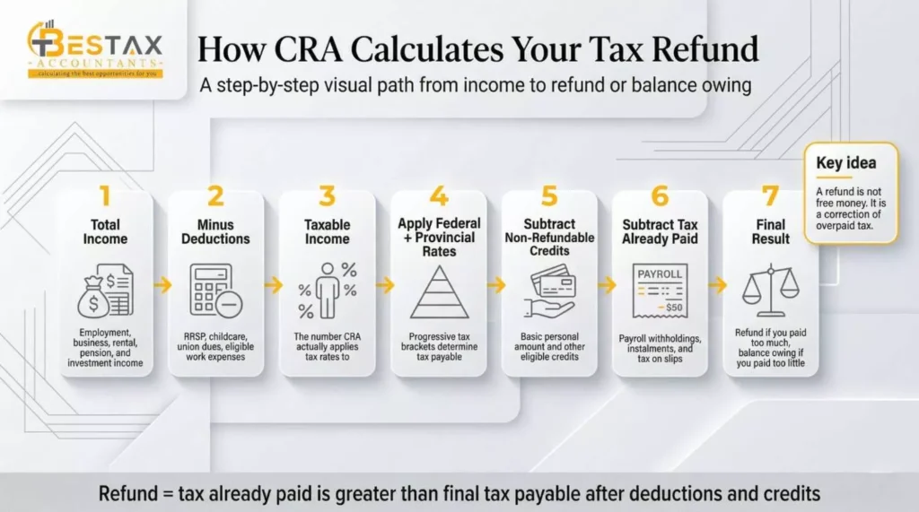 how CRA calculate your tax refund