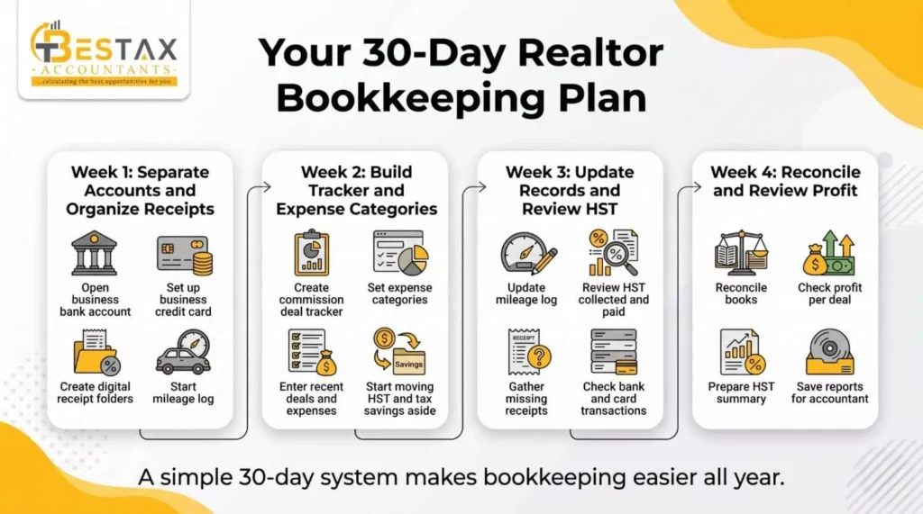 your 30 day bookkeeping plan